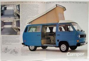 1982 Volkswagen VW Vanagon and Camper Sales Brochure