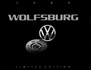 1984 Volkswagen VW Wolfsburg Limited Edition Models Sales Brochure