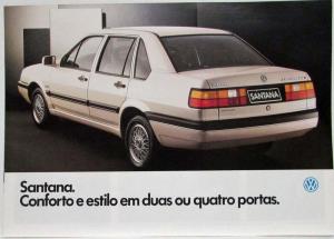 1993 Volkswagen Santana Sales Brochure - Portuguese Text