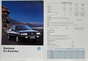 1994 Volkswagen VW Santana 2 and 4 Door Sales Brochure & Specs - Portuguese Text