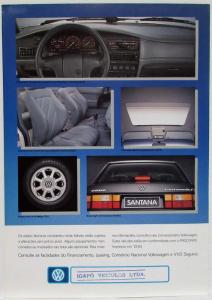 1994 Volkswagen VW Santana 2 and 4 Door Sales Brochure & Specs - Portuguese Text