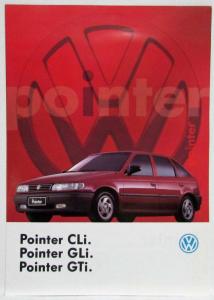 1995 Volkswagen VW Pointer CLi GLi GTi Sales Brochure & Specs - Portuguese Text