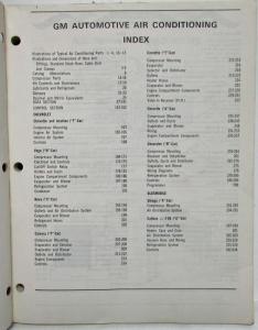 1976 GM Air Conditioning Parts Catalog - A/C