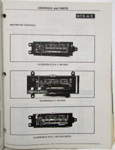 1970-1981 GM Factory Air Conditioning Parts List Book - A/C Chevrolet Cadillac