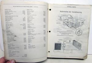 1968-1978 GM Factory Air Conditioning Parts List Book - A/C Chevrolet Pontiac