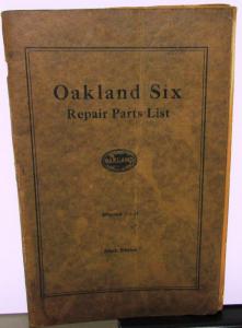 Oakland Six Repair Parts List Effective 1-1-1928 Ninth Edition