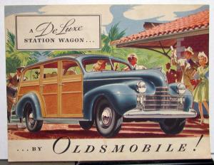 1940 Oldsmobile De Luxe Woody Station Wagon Sales Brochure Original