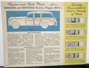 1940 Oldsmobile De Luxe Woody Station Wagon Sales Brochure Original