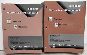 1997 Oldsmobile Aurora Buick Riviera Service Shop Repair Manual Set Vol 1 & 2