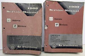 1997 Oldsmobile Aurora Buick Riviera Service Shop Repair Manual Set Vol 1 & 2