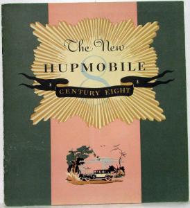 1929 Hupmobile Century Eight Color Prestige Sales Brochure Specs Original