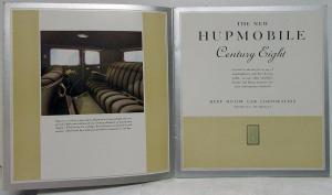 1929 Hupmobile Century Eight Color Prestige Sales Brochure Specs Original