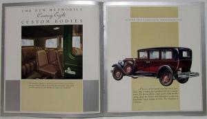 1929 Hupmobile Century Eight Color Prestige Sales Brochure Specs Original