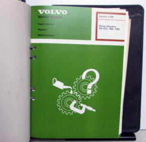 1983-1987 Volvo 700/900 Service Shop Repair Manuals - 3 39 Wiring Diagrams