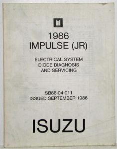 1986 Isuzu Impulse Electrical System Diode Diagnosis and Servicing Manual