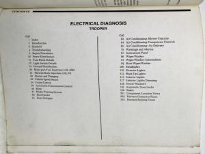 1990 Isuzu Trooper/Trooper II KT Electrical Troubleshooting Manual