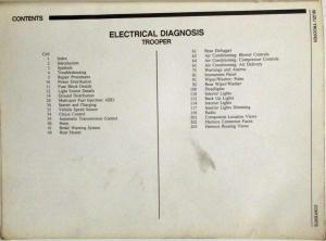 1988 Isuzu Trooper II Electrical Troubleshooting Manual