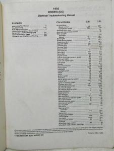 1993 Isuzu Rodeo Electrical Troubleshooting Manual