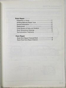 1996 Isuzu Oasis Service Shop Body Repair Manual