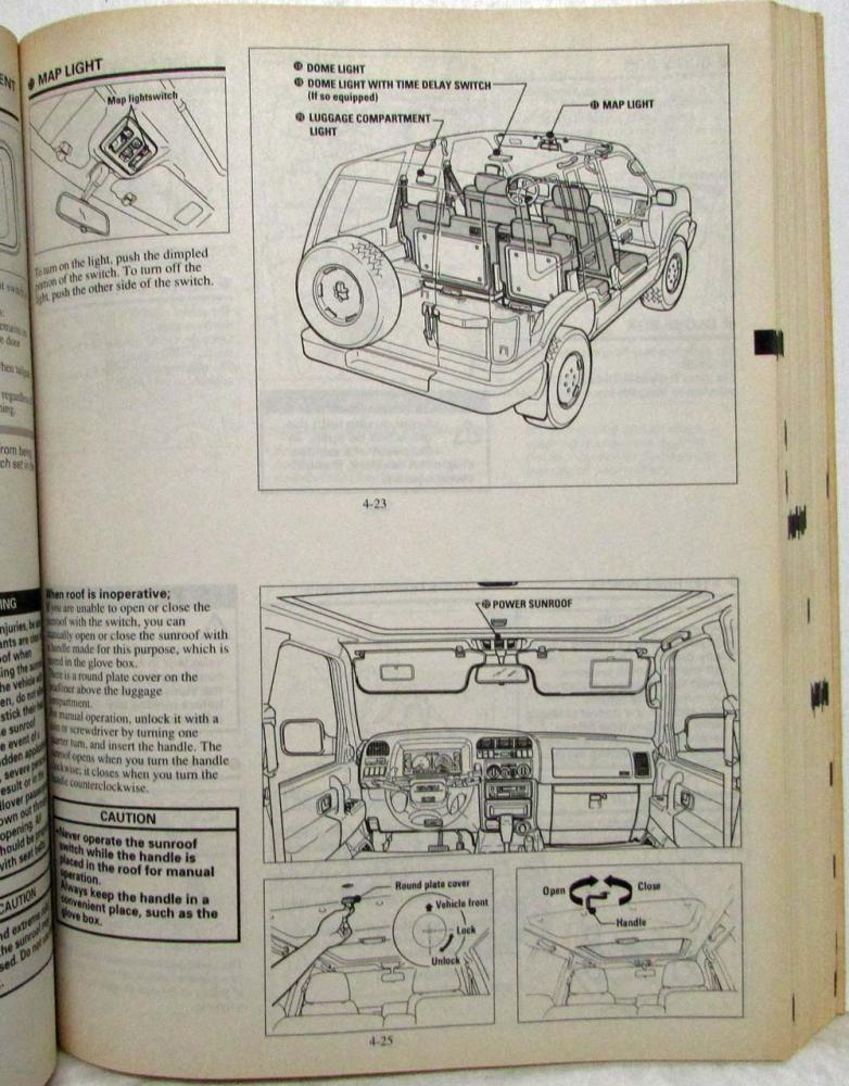 1996 Isuzu LV Owners Manual Reference Book - Rodeo Trooper Hombre