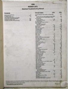 1996 Isuzu Rodeo Electrical Troubleshooting Manual