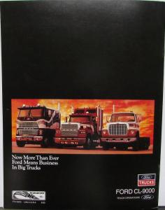 1986 Ford CL-9000 Truck Dealer Sales Brochure