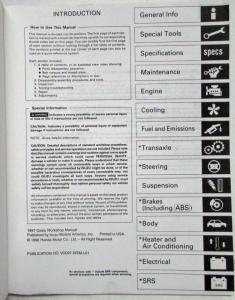 1997 Isuzu Oasis Service Shop Repair Manual