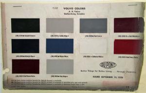 1958 Volvo DuPont Paint Chips