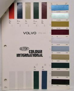 1979-1980 Volvo DuPont Paint Chips