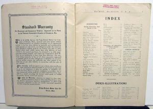 1916 Paige Detroit Model H2 6-38 Car Reference Book Owners Manual Original