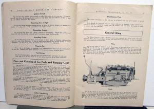 1916 Paige Detroit Model H2 6-38 Car Reference Book Owners Manual Original