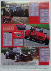 1990-1995 Westfield Sports Cars Ltd Sales Folder - 1600 1800 Seight - UK