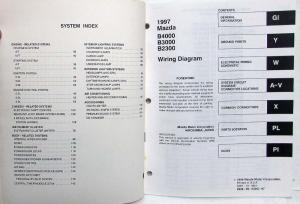 1997 Mazda B4000 B3000 B2300 Pickup Truck Electrical Wiring Diagram Manual