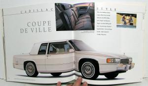 1989 Cadillac Allante Fleetwood Deville Eldorado Seville Brougham Sale Brochure