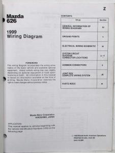 1999 Mazda 626 Electrical Wiring Diagram