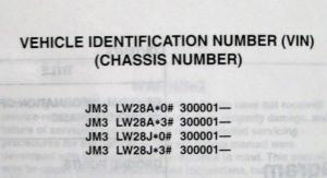 2003 Mazda MPV Electrical Wiring Diagram