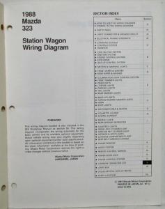 1988 Mazda 323 Station Wagon Electrical Wiring Diagram