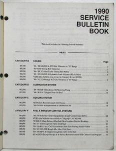 1990 Mazda Service Bulletin Manual