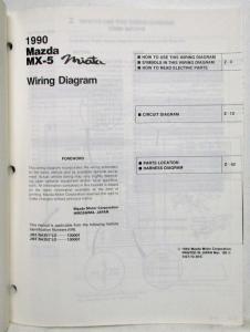 1990 Mazda MX-5 Miata Electrical Wiring Diagram