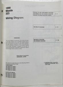 1990 Mazda 323 Electrical Wiring Diagram