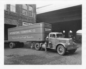 1950s White Tractor Trailer Truck Press Photo 0248 - International Forwarding Co