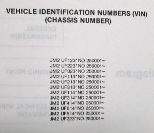 1992 Mazda B2200 B2600i Pickup Truck Electrical Wiring Diagram