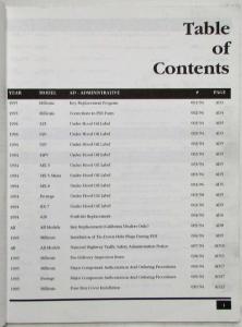 1994 Mazda Service Bulletin Manual