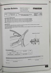 1994 Mazda Service Bulletin Manual