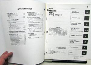 1994 Mazda MPV Electrical Wiring Diagram Dealer Shop Manual