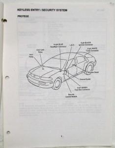 1996 Mazda Protege/MX-5 Keyless Entry/Security System Troubleshooting Manual