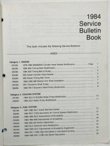 1984 Mazda Service Bulletin Manual