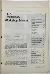 1979 Mazda GLC Service Shop Repair Manual