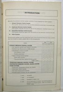 1979 Mazda GLC Service Highlights Emission Control System Shop Manual