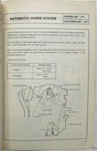 1979 Mazda GLC Service Highlights Emission Control System Shop Manual